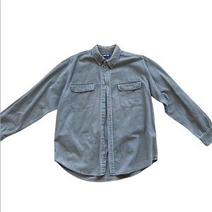 Vintage Military Style Button Shirt